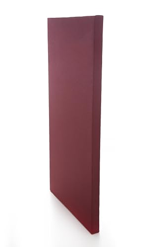 Painel de tratamento acústico, lã de rocha, 124x64x5cm, alta densidade (Vinho)