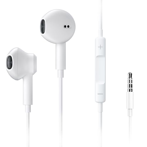 Cengxing Écouteurs Filaires,Compatible avec iPhone 6 SE/Android/Xiaomi/Huawei/MP3/MP4 Intra-Auriculaires Stéréo avec Microphone et Contrôle du Volume...
