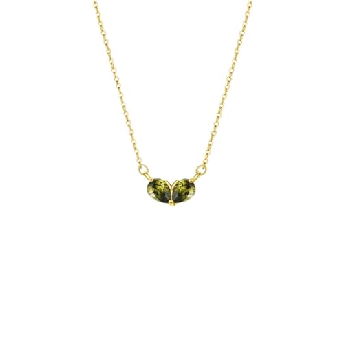 Collier cœur zircon en argent 925 et or, un bijou de créateur raffiné pour femme