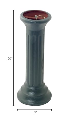 Rome B18 Column Sundial Pedestal Base, Cast Iron with Painted Finish, 20-Inch Height by 9-Inch Width