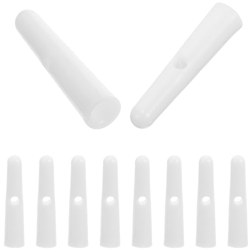 SOESFOUFU Perles de Queue de Parapluie en Plastique Blanc, 10 Pièces, Diamètre du Trou 8 Mm, Accessoires de Réparation pour Parapluies Pliants, Compatibles avec Plusieurs Couleur Aléatoire