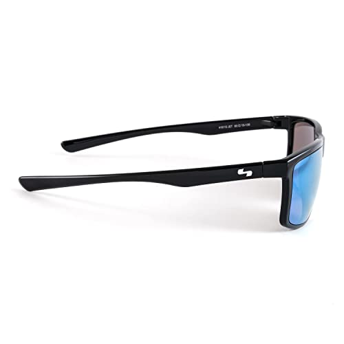 Sundog Eyewear Premium Sunglasses for Men - Jet - UV Protection Featured Lens Technology - Great Fit for Golf, Fishing, Fashion, Beach, Hiking, Aviator and Driving Glasses - Black, Grey, Blue3