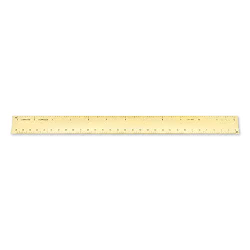Image of Alumicolor Aluminum Combination Hollow Drafting Scale for School, Office and Art, 12IN, Gold