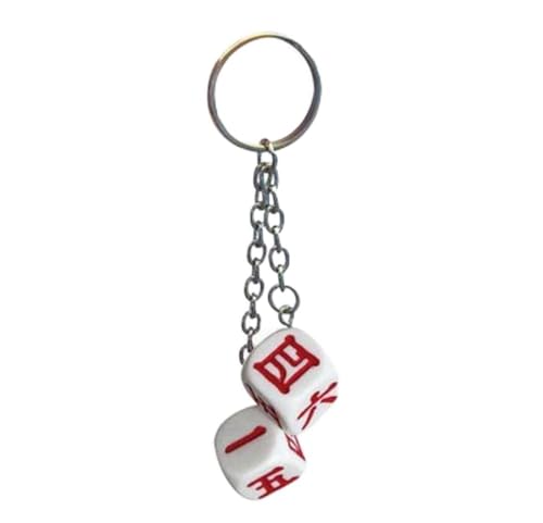 �y�~���zTWIN DICE KEYRING Glow �L�[�z���_�[ ���X�x�K�X�̃J�W�m�Ŏg�p�����f�b�h�X�g�b�N�̃_�C�X (JAPAN-WHITE�i�~���ł͂������܂���j)