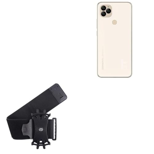 BoxWave Holster Compatible with General Mobile GM 22 - ActiveStretch Sport Armband, Adjustable Armband for Workout and Running - Jet Black