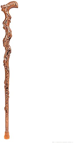 Solidna drewniana laska do chodzenia Laski z litego drewna Trzcina, kule dla osób starszych, laska z litego drewna, chodzik, całe drewniane wydrążone rzeźby 89 cm długości dostępne w razie potrzeby