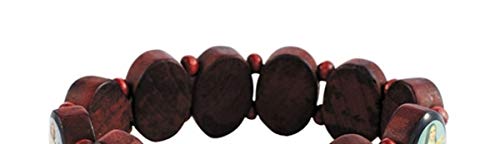 Needzo Oval Panel Beads Devotional Saints Bracelet, 6 1/2 Inch3