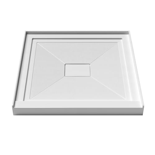 Shower Pan Base 36" x 36", Single Threshold Center Drain