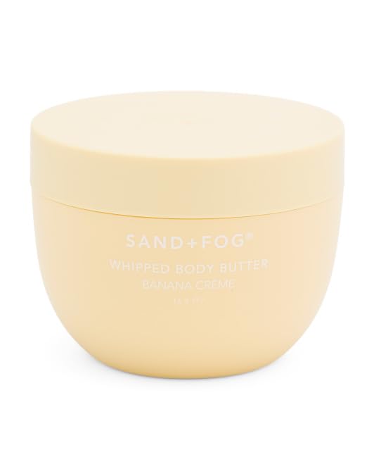 SAND AND FOG Whipped Body Butter, Banana Creme Scented, 16.9 oz