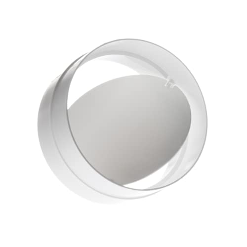 Ø 100mm Connettore Per Tubo Tondo - Giunto/Raccordo per Tubi di Ventilazione - Con Valvola Antiritorno - Plastica PVC