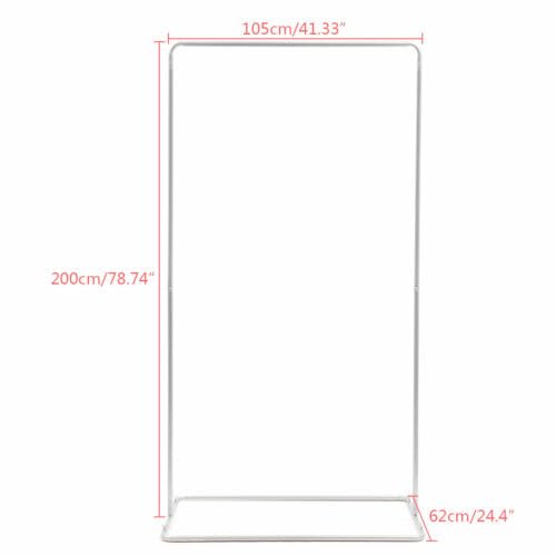 Cornice in metallo per matrimoni, arco nuziale, arco quadrato da 2 m, cornice floreale, arco da giardino, decorazione per feste, eventi, cerimonie, cabina fotografica (bianco)