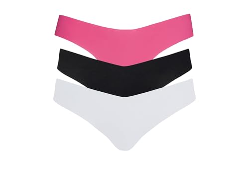 Image of commando - Classic Solid Thong (3-pack) | Seamless No Show Thong | Comfortable, Lay-Flat Edges | Machine Washable