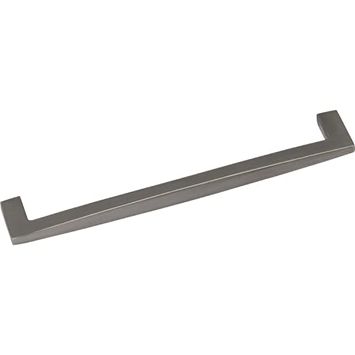 OBF Grimme 72266820 Ellef Furniture Handle (Barell), Width 172 mm, Cabinet Handle ZN Stainless Steel Effect, Dark, Silver