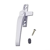 Rostbeständiger Flügel aus Zinklegierung für Fenstergriff mit Schloss, stabiler Türgriff mit Schraube und Abdeckung für sichere Installation (Weiß links)