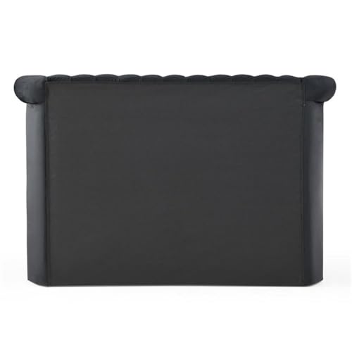 Better Home Products ELIZ-ROUND-60-BLK Elizabeth Upholstered Round Storage King Bed In Black thumb #6