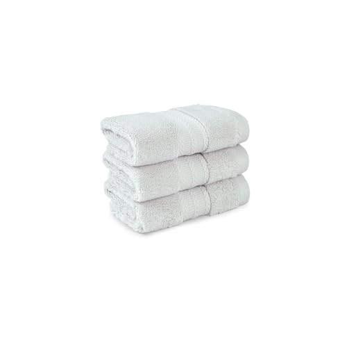 Image of Trident Face Towels, Nectarsoft Collection, Wash Towel, 100% Cotton Towels for Men /Women, 625 GSM, 3 Pc Face Towels - Damon Grey