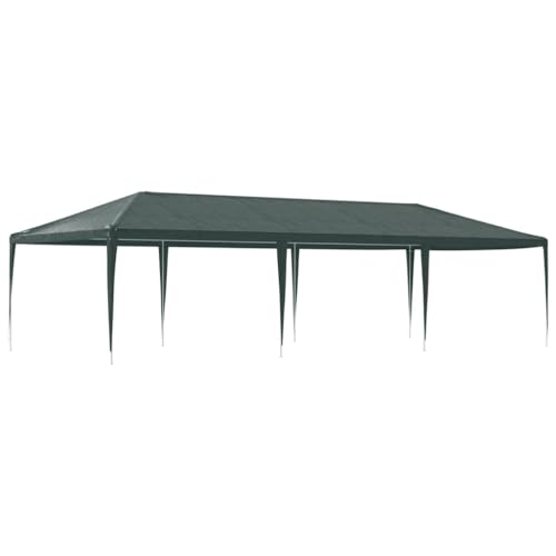 Tente de réception 4x9 m verte avec structure acier inoxydable stable pour jardin - 6