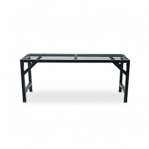 Image of Iron Single Step Flower Pot Holder Plant Stand Garden Bench for Roof and Outdoor Heavy Duty Hold Up to 175KG