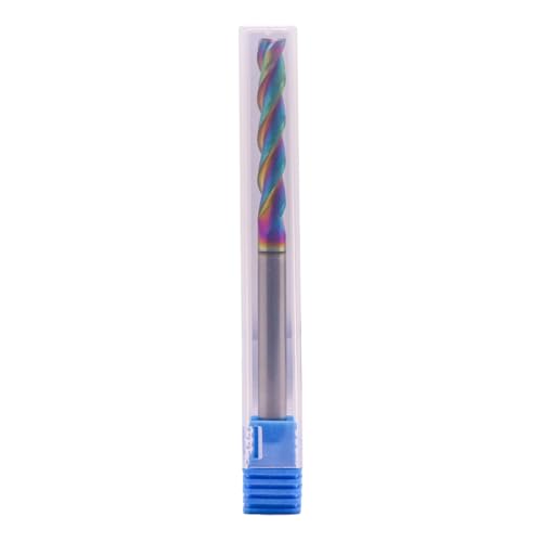 Image of 1 /4 inch 3 Flute Solid Carbide Long End Mill, 4 inch Overall Length, DLC Coated | 37 Helix, 1 /4 inch Cutting Dia, 1 /4 inch Shank Dia, 1-1 /2 inch Length of Cut for Milling Aluminum and Copper, Square End