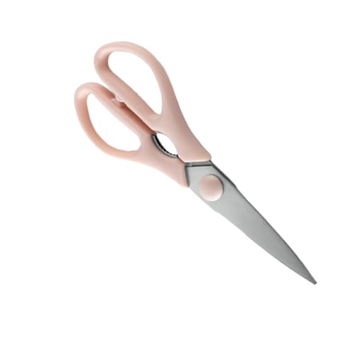 PACKOVE Tijeras de Cocina Multifunción Acero Inoxidable Diseño Dentado Tijeras de Carne y Verdura Mango Ergonómico Uso Doméstico y Profesional Color Rosa North Europe
