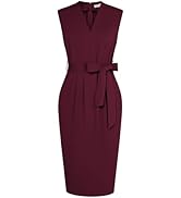GRACE KARIN Women's Business Dresses Sleeveless V Neck Bodycon Sheath Dress Zipper Up Office Work...