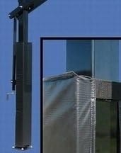 Gared Fitted Square Pole Pad in Black Finish (for 4 in. Poles)