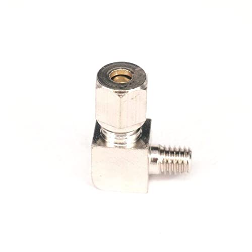 2pcs M6x1 Male - 4mm OD Tube Elbow Brass Coupler Adapter Connector Compression Fitting for Tubing