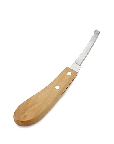 QWORK® Cuchillo de pezuña para Zurdos, para Caballos recortados, burros, Vacas