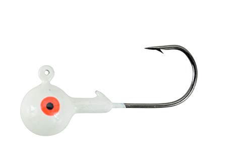 Image of 1 /4-1oz White Ball Jig Heads - 10 Pack - 5 Sizes to Choose from