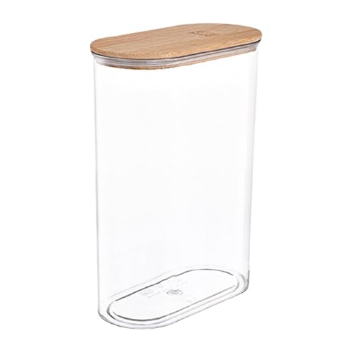 Caja de almacenamiento de cereales, caja de almacenamiento de arroz, dispensador de arroz transparente, barril de almacenamiento de fideos con tapa, apto para alimentos, vidrio sellado para