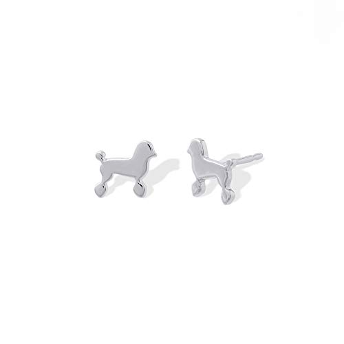 Boma Jewelry Sterling Silver Poodle Dog Stud Earrings