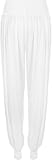 SXME MIGHT SAY Women's Harem Trousers - Ladies Casual Pants -Elasticated Waist - Soft Stretchy Fabric - Full Length - Plus Size UK (UK, Numeric, 8, 26, Regular, Regular, S/M (8-10), White)