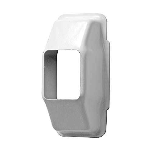 Amig - Carcasa o Embellecedor de Sobreponer de Aluminio para la Guía Superior de la Cinta de Persiana, Tapa Cubre Poleas Perfecta para Cintas de 22 mm, Blanco
