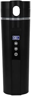 Smart Travel Coffee Mug, Electric Heated Travel Mug 450ml, Smart Temperature Control Low Noise Black Car Cup, for Travel, Camping, Cooking, Heating