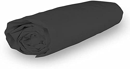 Percale Uccisione Coperchio 180 x 200 cm cotone antracite grigio