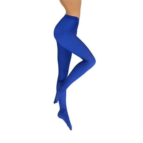 Generisch | 2025 Medias para Mujer Coloridas 40 Conjunto de Medias Básicas de Microfibra Opaca, azul, XXL