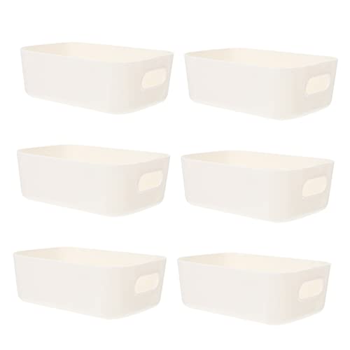 Consejos para Comprar Cesto de plastico que Puedes Comprar On-line. 50 HOOTNEE 6piezas Cesta De Almacenamiento De Plástico Cajas Organizadoras Práctica y Económica