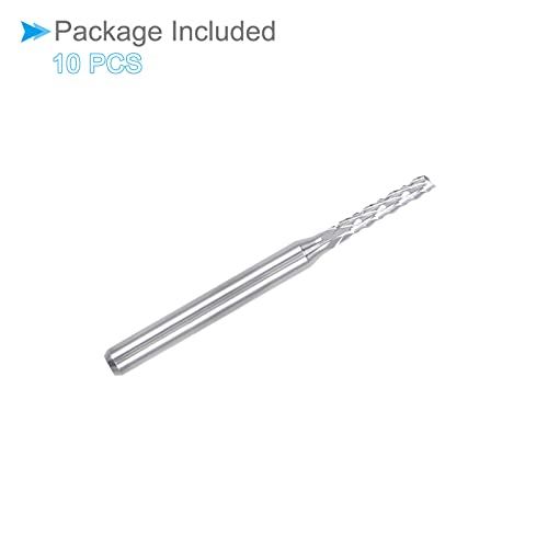 Image of Carbide End Mill Engraving Milling Bits, 2mm Bit Dia. 1 /8 inch Shank, CNC Cutting Router Bits Tool - (Applications: for PCB Machine), 10-Pieces