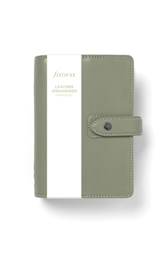 Filofax Malden Buffalo Leather Organizer Weekly Planner Bundle with DiLoro Ballpoint Pen 2026 (Vetiver 2026 Personal Paper Size 6.73 x 3.74)
