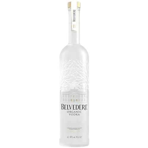 Belvedere – Vodka Pure Organic | 70 cl | 40 % Vol | Centeno Dankowskie Gold Polaco | Destilado 4 Veces | Suave y Cremoso | Vainilla y Especias | Certificado Orgánico | 1 botella 70cl