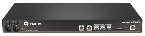 Image of Vertiv Avocent ACS8000 Serial Console, 16 Port Serial Console Server, Dual AC Power, Expanded Memory Capabilities, Remote Data Center and Out of Band Management, Analog Modem (ACS8016MDAC-400), Black