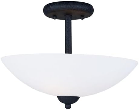 Maxim Lighting 21653SWTXB Taylor-Two Light Semi Flush Mount-13 Inches Wide by 10 inches high, Finish Color: Textured Black