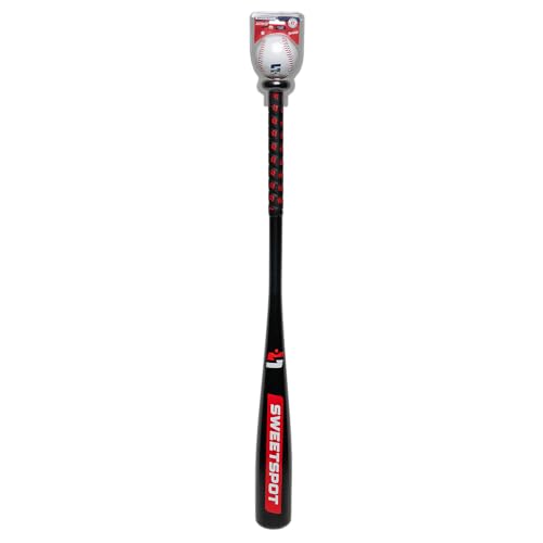 SweetSpot Plastic Bat and Ball Combo Set | 32” Length | Backyard Baseball Set for Youth, Kids, Teens, and Adults