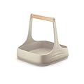 Guzzini - Tierra, ALL TOGETHER, Organizzatore da Tavola in Plastica Riciclata e Legno - Argilla, 22x22xh22,5 cm - 17930079