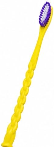 Soft Bristle Manual Toothbrush for Deep Cleaning, Comfortable Grip Handle, Gentle Care Tool for Daily Teeth Cleaning (Yellow 7) image 3