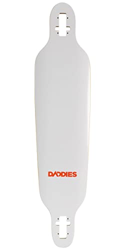 Daddies Board Shop Logo Drop-Thru Longboard Deck - White
