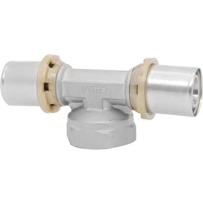 Raccordo A Tee Femmina A Pressare Per Multistrato Icma 32X1'X32 -