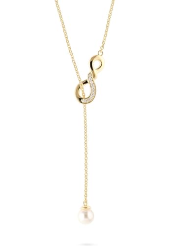 JETTE Damen-Kette 925er Silber, recycelt Perlmutt One Size, Gelbgold 32029970