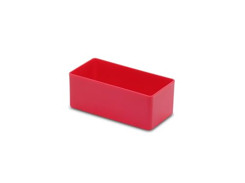 1a-TopStore 10 Stk. Einsatzkästen Einsatzboxen Schubladen-Einsatzkasten Sortierboxen, 32 Größen, 5 Farben (rot, 99x49x40 mm) – Ansicht 2