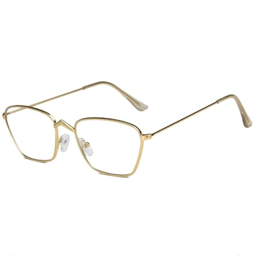 Lunettes Steampunk de luxe pour femmes et hommes avec monture rétro dorée